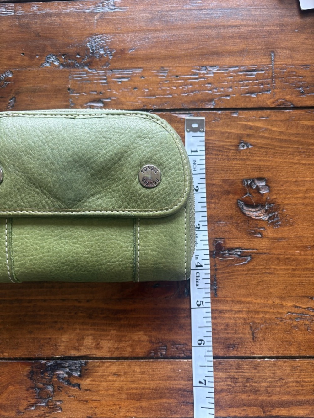 Fossil Green Leather Snap Wallet - Picture 7 of 7